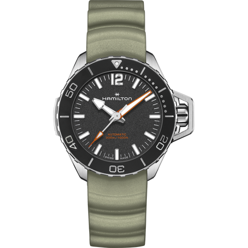 Front Khaki Navy Frogman Auto Hamilton