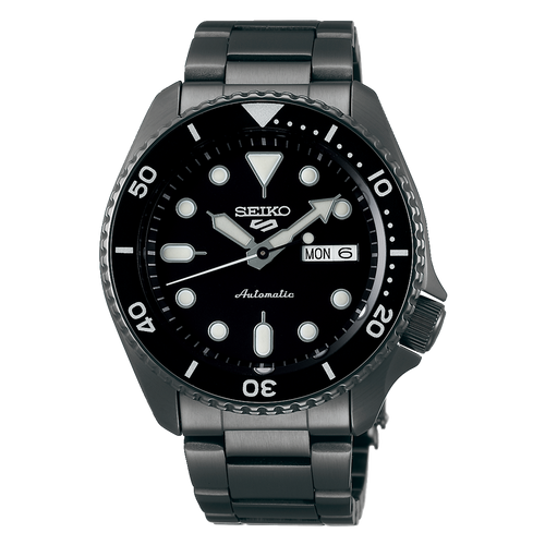 Seiko black metal watch hotsell